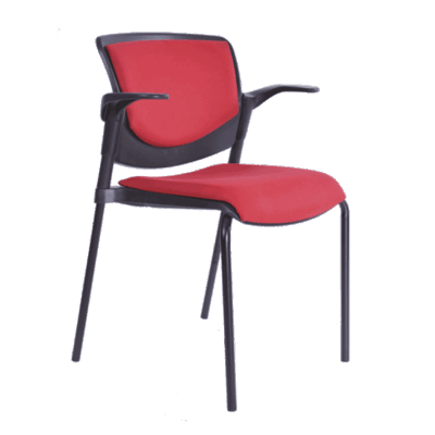 BM 820 silla visitante 4 patas terminada en color negro